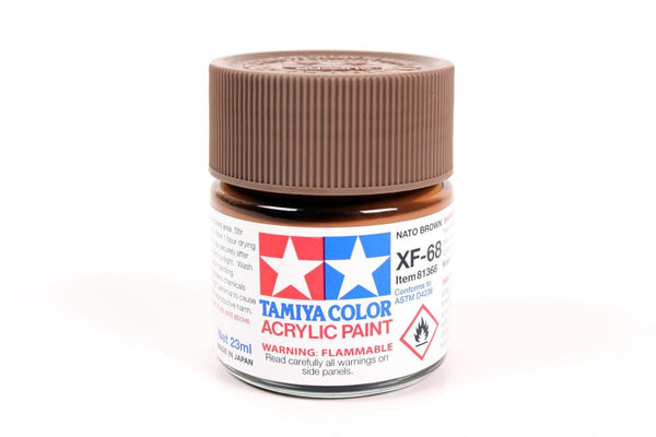 Tamiya 81368 XF-68 Nato Brown Acrylic Paint 23ml TAM81368 - A-Z Toy Hobby