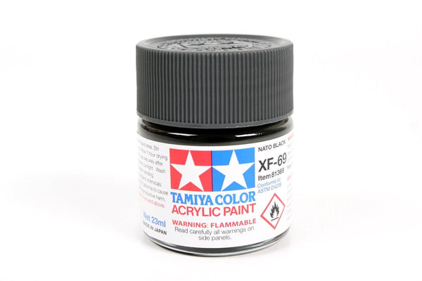 Tamiya 81369 XF-69 Nato Black Acrylic Paint 23ml TAM81369 - A-Z Toy Hobby