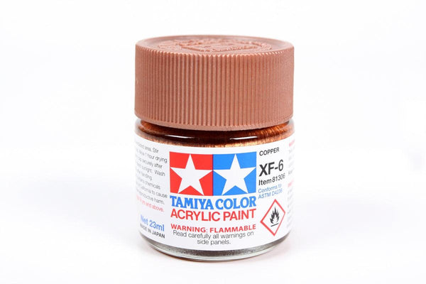 Tamiya 81306 XF-6 Copper Acrylic Paint 23ml TAM81306 - A-Z Toy Hobby