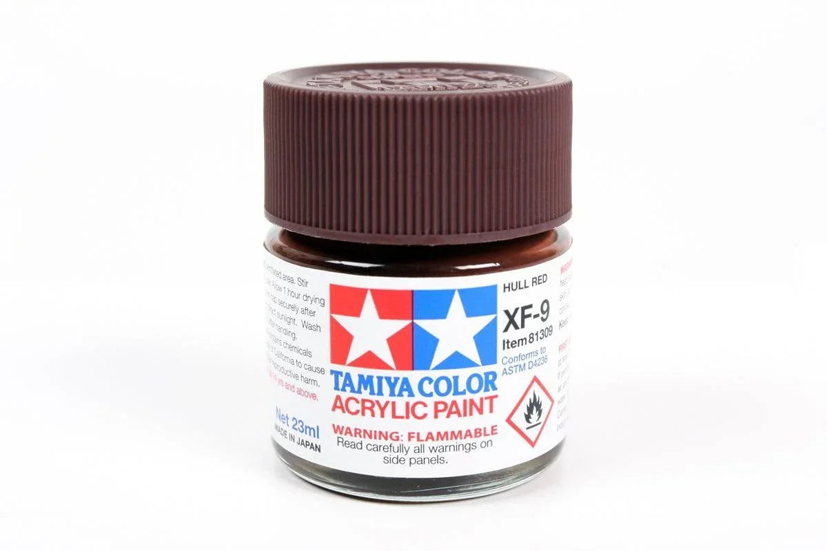 Tamiya 81309 XF-9 Hull Red Acrylic Paint 23ml TAM81309 - A-Z Toy Hobby