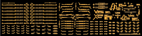 Delpi Gold Metal Sticker For MG Strike Freedom - A-Z Toy Hobby